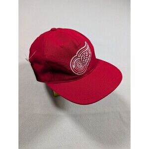 Vtg Rare NWT Detroit Redwings NHL Starter Plain Logo Snapback 1st Gen Hockey